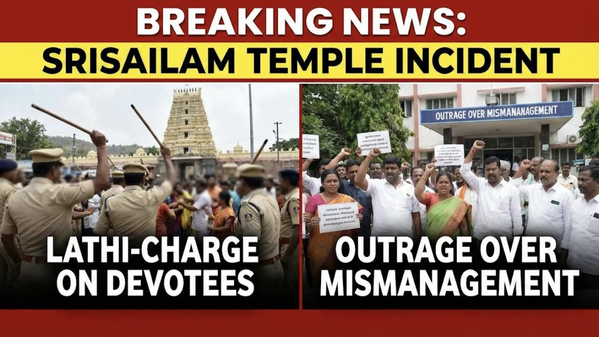 శ్రీశైలంలో శివభక్తులపై పోలీసులు లాఠీచార్జి చేయడంతో ఆలయ నిర్వహణపై తీవ్ర ఆగ్రహం
