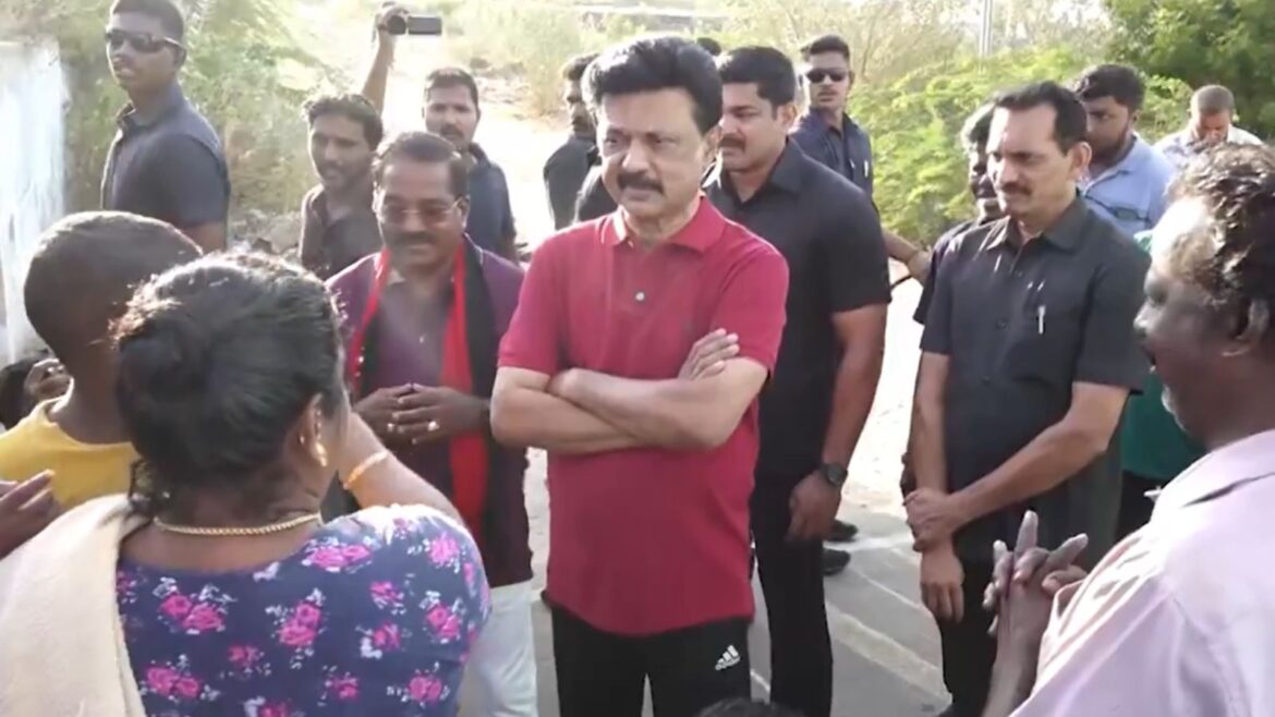 Tamil Nadu CM M.K. Stalin interacted with the public during a morning walk at Kanyakumari beach on Saturday.