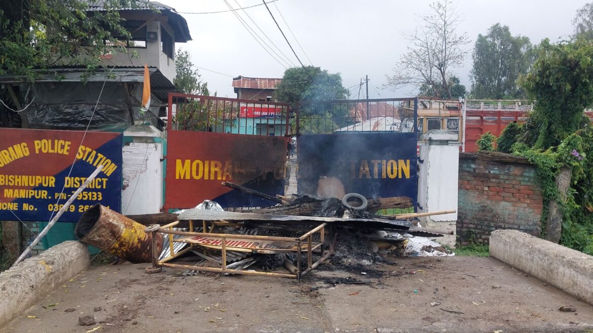 Manipur protests police station