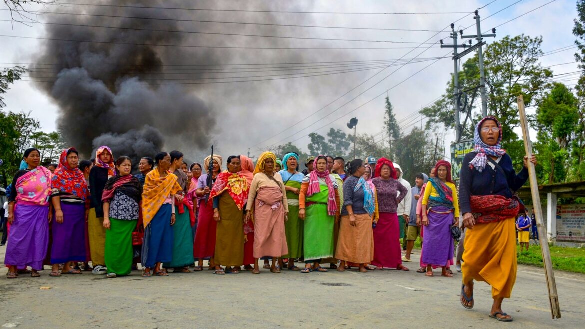 Protest in Manipur after 2 children killed in bomb attack