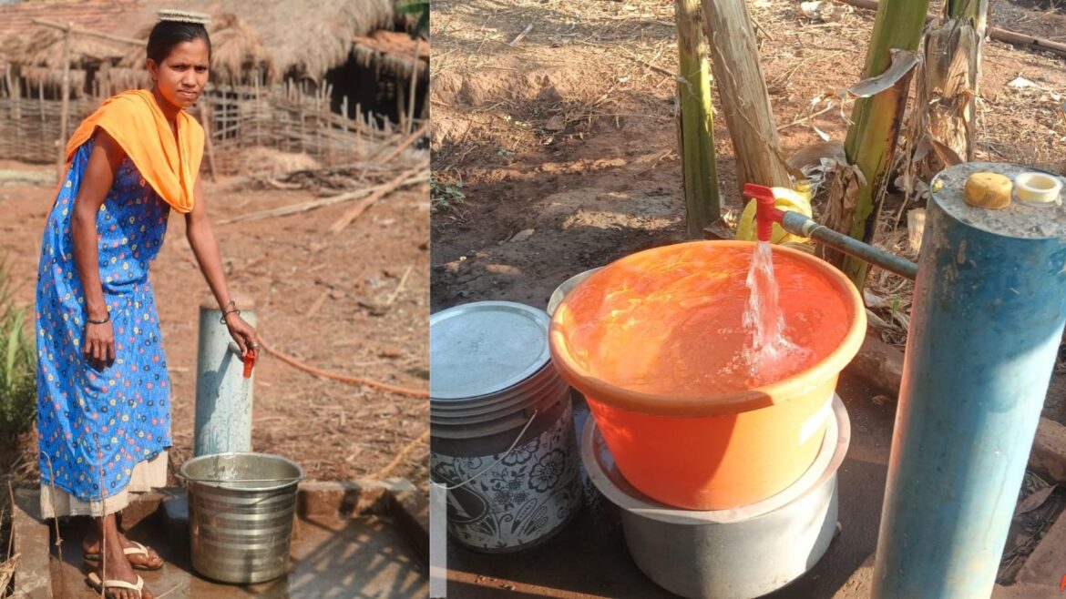 While nearby villages still depend on streams, these families now have reason to smile, no longer needing to travel long distances for water.