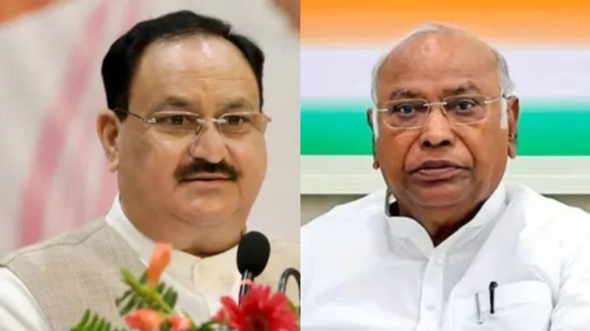 J P Nadda Mallkarjun Kharge